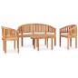 vidaXL Juego de muebles de jardín 4 piezas madera maciza de teca