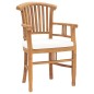 vidaXL Set de comedor de jardín 5 pzas y cojines madera maciza de teca vidaXL Set de comedor de jardín 5 pzas y cojines madera maciza de teca