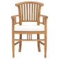 vidaXL Set de comedor de jardín 5 pzas y cojines madera maciza de teca vidaXL Set de comedor de jardín 5 pzas y cojines madera maciza de teca