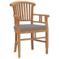 vidaXL Set de comedor de jardín 5 pzas y cojines madera maciza de teca vidaXL Set de comedor de jardín 5 pzas y cojines madera maciza de teca