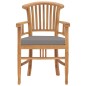 vidaXL Set de comedor de jardín 5 pzas y cojines madera maciza de teca vidaXL Set de comedor de jardín 5 pzas y cojines madera maciza de teca