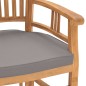 vidaXL Set de comedor de jardín 5 pzas y cojines madera maciza de teca vidaXL Set de comedor de jardín 5 pzas y cojines madera maciza de teca