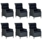vidaXL Set comedor jardín 7 pzas cojines ratán sintético gris oscuro vidaXL Set comedor jardín 7 pzas cojines ratán sintético gris oscuro