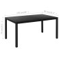 vidaXL Juego de comedor para jardín 7 piezas negro y marrón