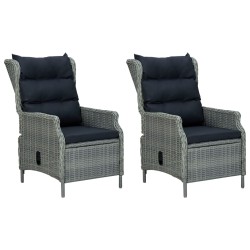 vidaXL Set comedor jardín 9 pzas y cojines ratán sintético gris claro