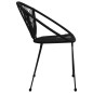 vidaXL Juego de comedor jardín 3 piezas ratán PVC negro 