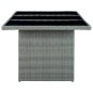 vidaXL Set comedor jardín 9 pzas y cojines ratán sintético gris claro vidaXL Set comedor jardín 9 pzas y cojines ratán sintético gris claro
