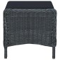 vidaXL Set muebles jardín 3 pzas ratán sintético gris oscuro y cojines
