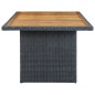 vidaXL Set comedor jardín 9 pzas cojines ratán sintético gris oscuro vidaXL Set comedor jardín 9 pzas cojines ratán sintético gris oscuro