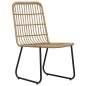 vidaXL Juego de comedor para jardín 3 piezas ratán sintético y vidrio vidaXL Juego de comedor para jardín 3 piezas ratán sintético y vidrio