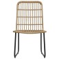 vidaXL Juego de comedor para jardín 3 piezas ratán sintético y vidrio vidaXL Juego de comedor para jardín 3 piezas ratán sintético y vidrio