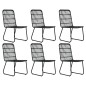 vidaXL Juego de comedor para jardín 7 piezas ratán sintético y vidrio
