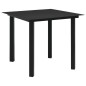 vidaXL Juego de comedor para jardín 5 piezas ratán sintético y vidrio vidaXL Juego de comedor para jardín 5 piezas ratán sintético y vidrio