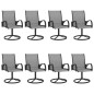 vidaXL Juego de comedor de jardín 9 piezas textilene y acero vidaXL Juego de comedor de jardín 9 piezas textilene y acero