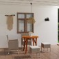 vidaXL Juego de comedor de jardín de 5 piezas beige