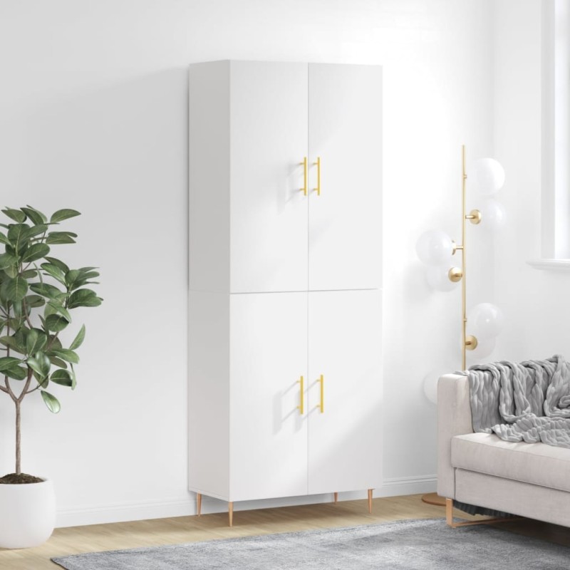 vidaXL Aparador alto madera contrachapada blanco 69,5x34x180 cm vidaXL Aparador alto madera contrachapada blanco 69,5x34x180 cm