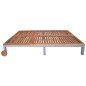 vidaXL Tumbona 2 personas con cojín madera maciza de acacia y acero vidaXL Tumbona 2 personas con cojín madera maciza de acacia y acero
