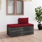 vidaXL Muebles de jardín de palets 2 piezas cojines madera maciza pino vidaXL Muebles de jardín de palets 2 piezas cojines madera maciza pino