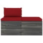 vidaXL Muebles de jardín de palets 2 piezas cojines madera maciza pino vidaXL Muebles de jardín de palets 2 piezas cojines madera maciza pino