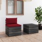 vidaXL Muebles de jardín de palets 2 piezas cojines madera maciza pino vidaXL Muebles de jardín de palets 2 piezas cojines madera maciza pino