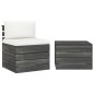vidaXL Muebles de jardín de palets 2 piezas cojines madera maciza pino vidaXL Muebles de jardín de palets 2 piezas cojines madera maciza pino