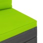 vidaXL Sofá central de palets para jardín con cojines de madera de pino vidaXL Sofá central de palets para jardín con cojines de madera de pino