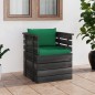 vidaXL Sillón de jardín con cojines madera de pino vidaXL Sillón de jardín con cojines madera de pino