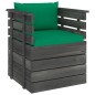 vidaXL Sillón de jardín con cojines madera de pino vidaXL Sillón de jardín con cojines madera de pino