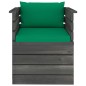 vidaXL Sillón de jardín con cojines madera de pino vidaXL Sillón de jardín con cojines madera de pino