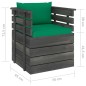 vidaXL Sillón de jardín con cojines madera de pino vidaXL Sillón de jardín con cojines madera de pino
