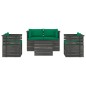 vidaXL Muebles de palés de jardín 5 piezas cojines madera maciza pino vidaXL Muebles de palés de jardín 5 piezas cojines madera maciza pino