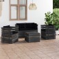 vidaXL Muebles de palés de jardín 5 piezas cojines madera maciza pino vidaXL Muebles de palés de jardín 5 piezas cojines madera maciza pino