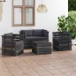 vidaXL Muebles de palés de jardín 5 piezas cojines madera maciza pino vidaXL Muebles de palés de jardín 5 piezas cojines madera maciza pino