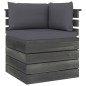 vidaXL Muebles de palés de jardín 5 piezas cojines madera maciza pino vidaXL Muebles de palés de jardín 5 piezas cojines madera maciza pino