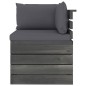 vidaXL Muebles de palés de jardín 5 piezas cojines madera maciza pino vidaXL Muebles de palés de jardín 5 piezas cojines madera maciza pino