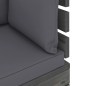 vidaXL Muebles de palés de jardín 5 piezas cojines madera maciza pino vidaXL Muebles de palés de jardín 5 piezas cojines madera maciza pino
