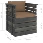 vidaXL Muebles de palets para jardín 7 pzas cojines madera maciza pino vidaXL Muebles de palets para jardín 7 pzas cojines madera maciza pino