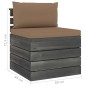 vidaXL Muebles de palets para jardín 7 pzas cojines madera maciza pino vidaXL Muebles de palets para jardín 7 pzas cojines madera maciza pino