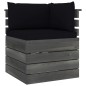vidaXL Muebles de palés de jardín 5 piezas cojines madera maciza pino vidaXL Muebles de palés de jardín 5 piezas cojines madera maciza pino