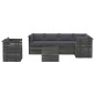 vidaXL Muebles de palets para jardín 7 pzas cojines madera maciza pino vidaXL Muebles de palets para jardín 7 pzas cojines madera maciza pino