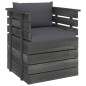 vidaXL Muebles de palets para jardín 7 pzas cojines madera maciza pino vidaXL Muebles de palets para jardín 7 pzas cojines madera maciza pino
