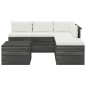 vidaXL Muebles de palets para jardín 6 pzas con cojines madera de pino vidaXL Muebles de palets para jardín 6 pzas con cojines madera de pino
