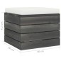 vidaXL Muebles de palets para jardín 6 pzas con cojines madera de pino vidaXL Muebles de palets para jardín 6 pzas con cojines madera de pino