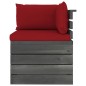 vidaXL Muebles de palés de jardín 6 piezas cojines madera maciza pino vidaXL Muebles de palés de jardín 6 piezas cojines madera maciza pino