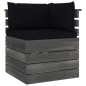 vidaXL Muebles de palets para jardín 7 pzas cojines madera maciza pino vidaXL Muebles de palets para jardín 7 pzas cojines madera maciza pino