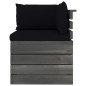 vidaXL Muebles de palets para jardín 7 pzas cojines madera maciza pino vidaXL Muebles de palets para jardín 7 pzas cojines madera maciza pino