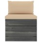 vidaXL Muebles de palets para jardín 6 pzas cojines madera maciza pino vidaXL Muebles de palets para jardín 6 pzas cojines madera maciza pino