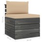 vidaXL Muebles de palets para jardín 6 pzas cojines madera maciza pino vidaXL Muebles de palets para jardín 6 pzas cojines madera maciza pino