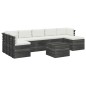 vidaXL Muebles de palets para jardín 8 pzas cojines madera maciza pino