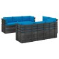 vidaXL Muebles de palets para jardín 9 pzas cojines madera maciza pino vidaXL Muebles de palets para jardín 9 pzas cojines madera maciza pino